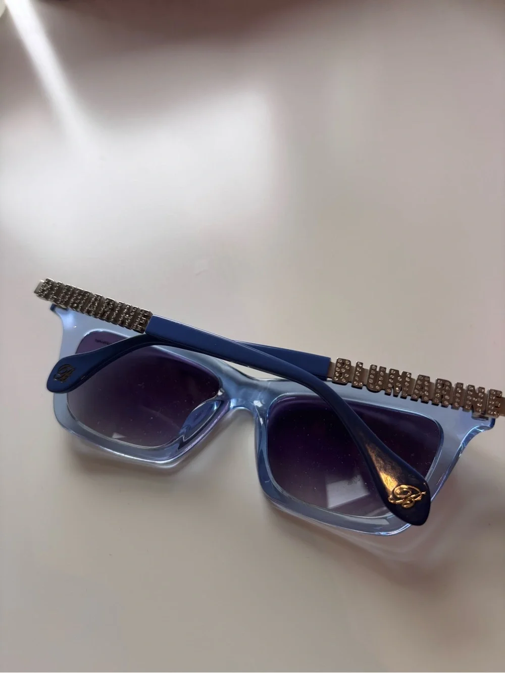 Blumarine Azzurro Trasparente Lucido Sunglasses